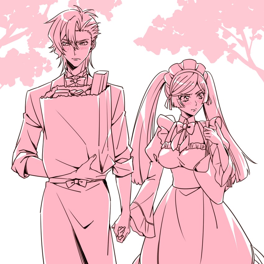 sumeragi sakuya and ash phoenix (code geass and 1 more) drawn by nr.zehn