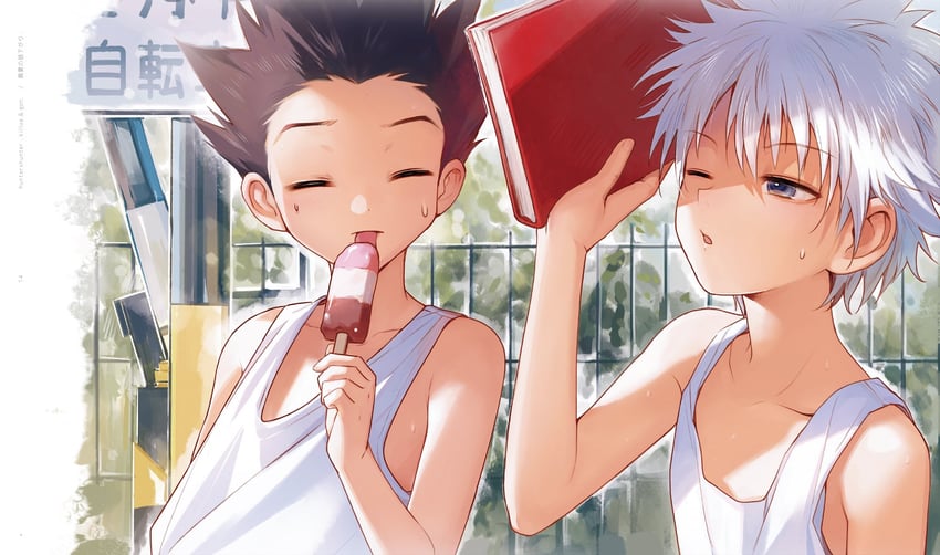 killua zoldyck and gon freecss (hunter x hunter) drawn by kiko