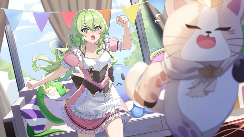 mobius, pardofelis, and can (honkai and 1 more) drawn by eruthika