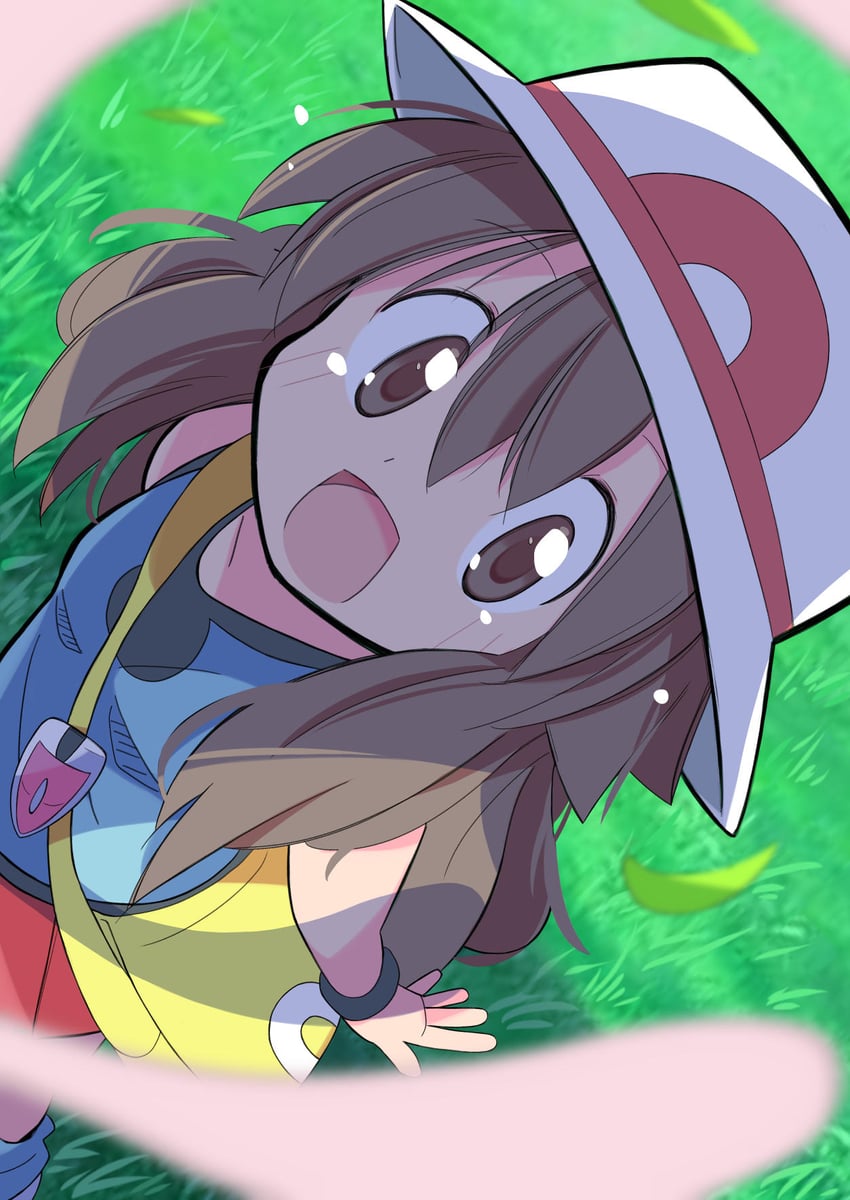 leaf and mew (pokemon and 1 more) drawn by rascal_(feuille)
