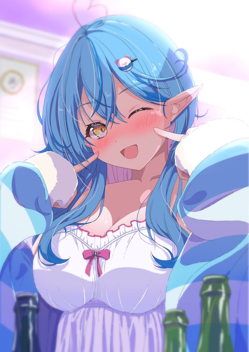 yukihana lamy and daifuku (hololive) drawn by mimo_(mimo_illust)