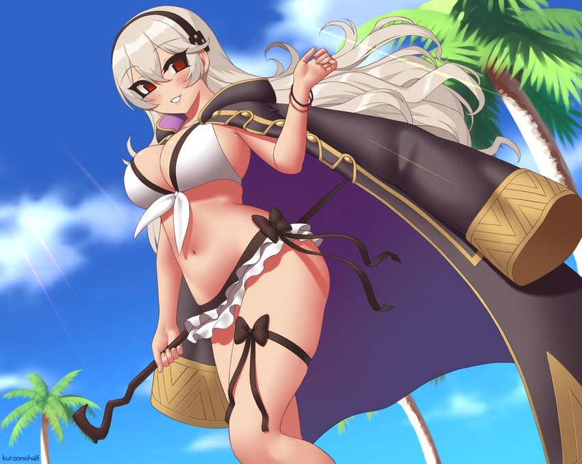 female corrin and female robin (fire emblem and 2 more) drawn by kuroonehalf