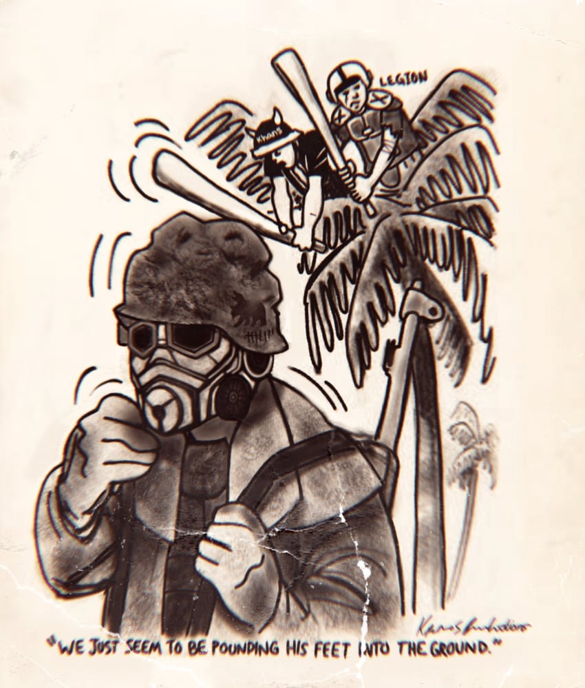 ncr veteran ranger, raider, and legionary (fallout and 1 more) drawn by kronos_co