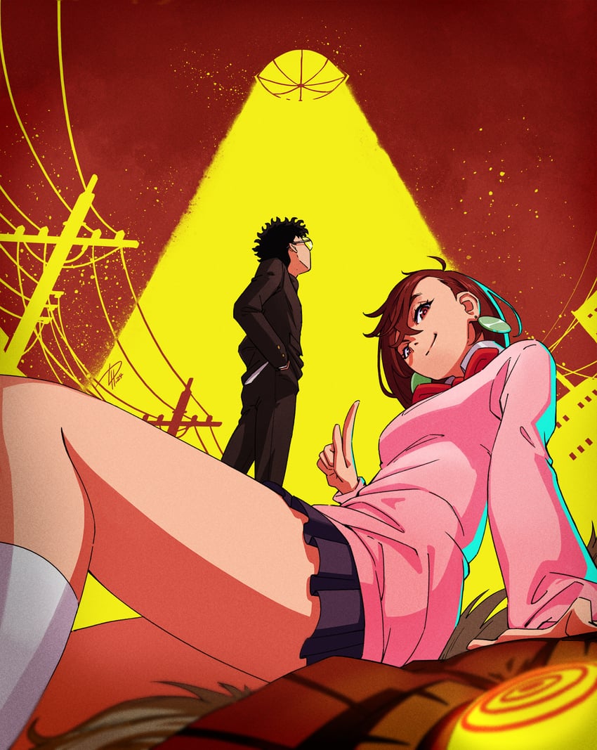 ayase momo, takakura ken, and turbo granny (dandadan) drawn by daniel_santana
