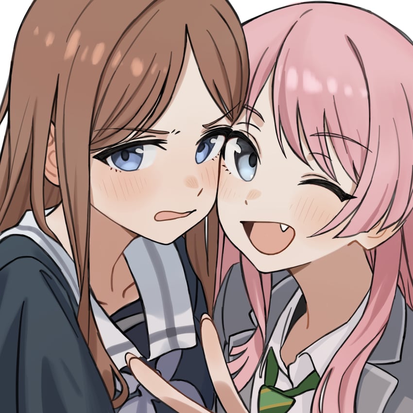 chihaya anon and nagasaki soyo (bang dream! and 1 more) drawn by add_leir