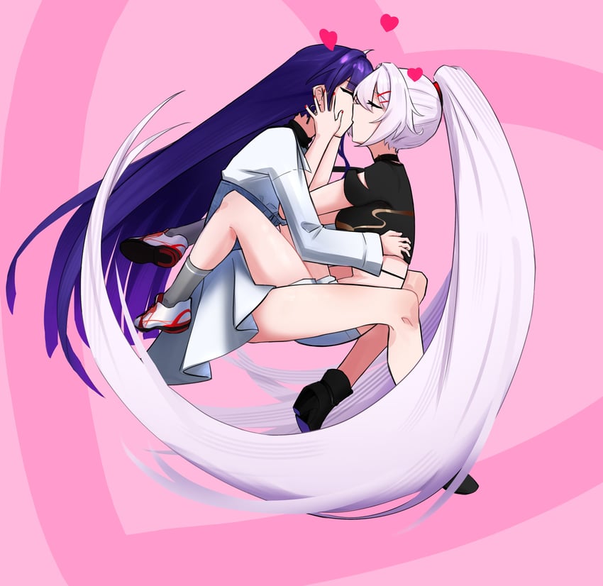 kiana kaslana and raiden mei (honkai and 1 more) drawn by rgenius100