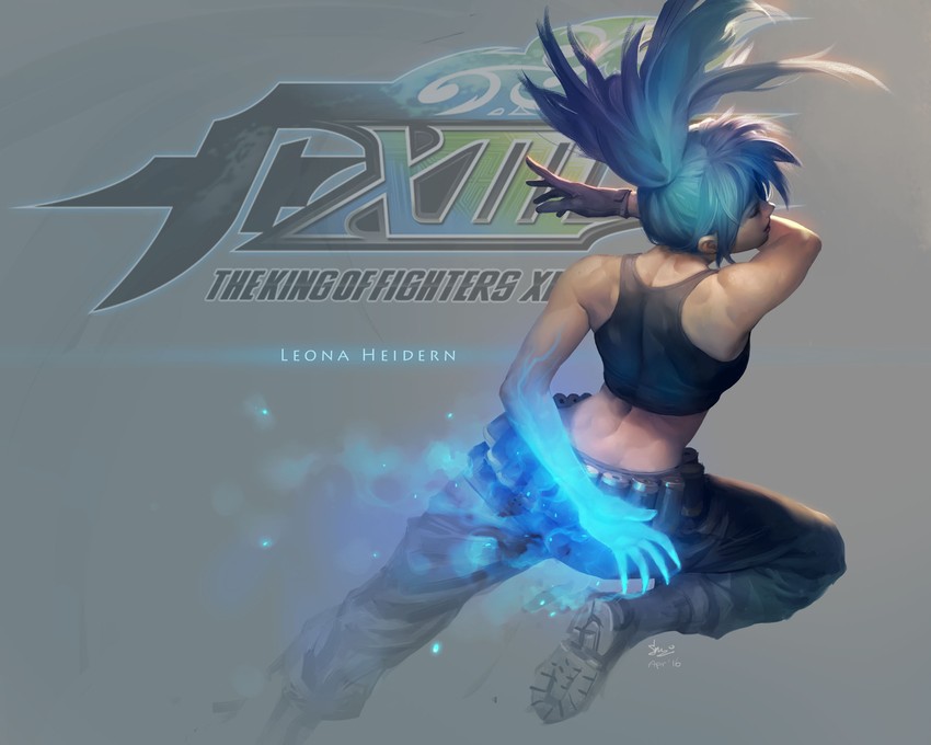 leona heidern (the king of fighters and 1 more) drawn by kokecit