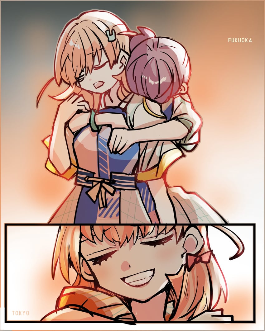 hinoshita kaho and otomune kozue (love live! and 1 more) drawn by kanduki_kamibukuro