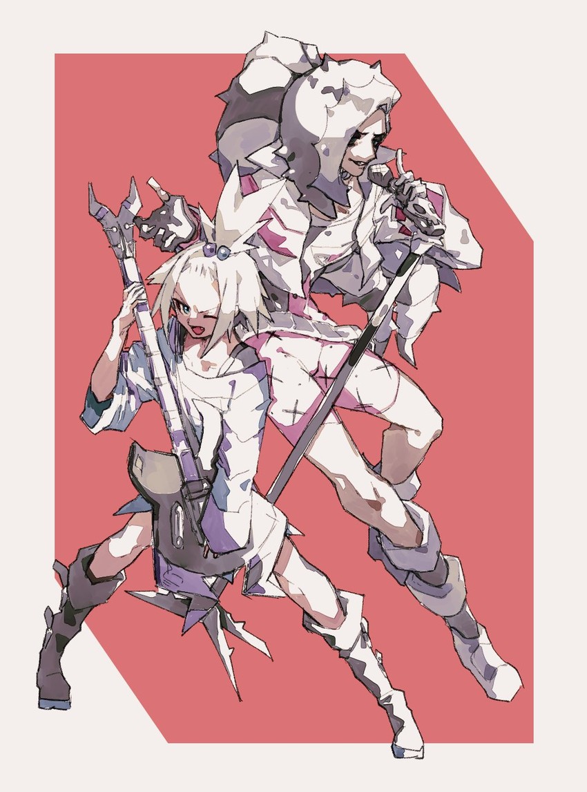 piers and roxie (pokemon and 2 more) drawn by chikichi