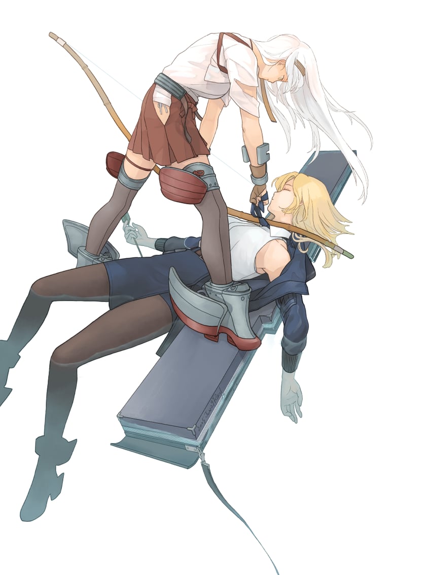 shoukaku and hornet (kantai collection) drawn by riku-a