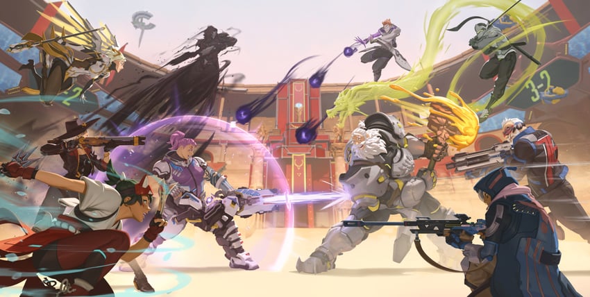 mercy, soldier: 76, genji, reaper, kiriko, and 4 more (overwatch) drawn by nesskain