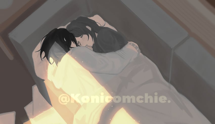simon henriksson and sophie (cry of fear) drawn by konicomchiee