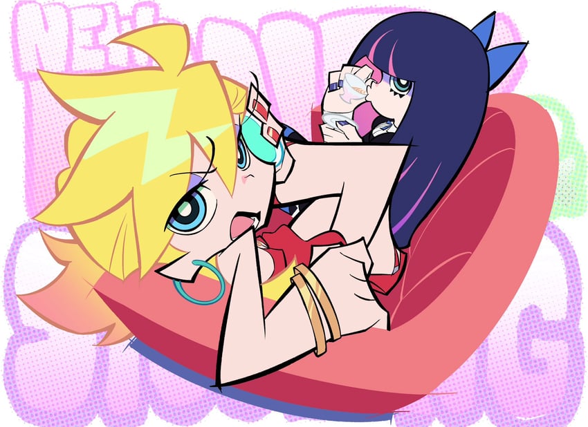 stocking and panty (panty & stocking with garterbelt) drawn by gun_(taoru20000)