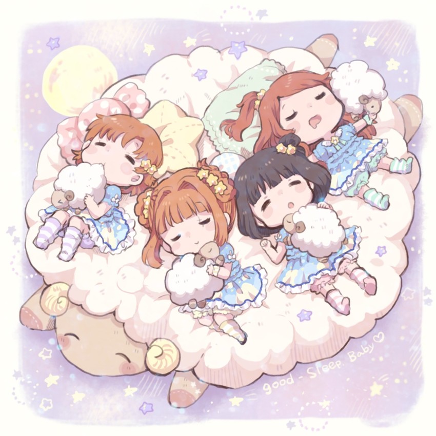 takatsuki yayoi, nakatani iku, ogami tamaki, and yabuki kana (idolmaster and 2 more) drawn by mokarooru