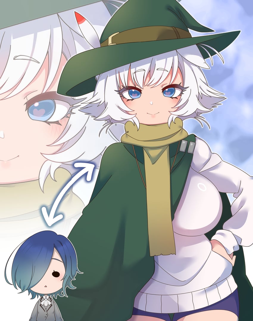 nakaji uto and nekonari tama (kimi no koto ga dai dai dai dai daisuki na 100-nin no kanojo) drawn by erigo