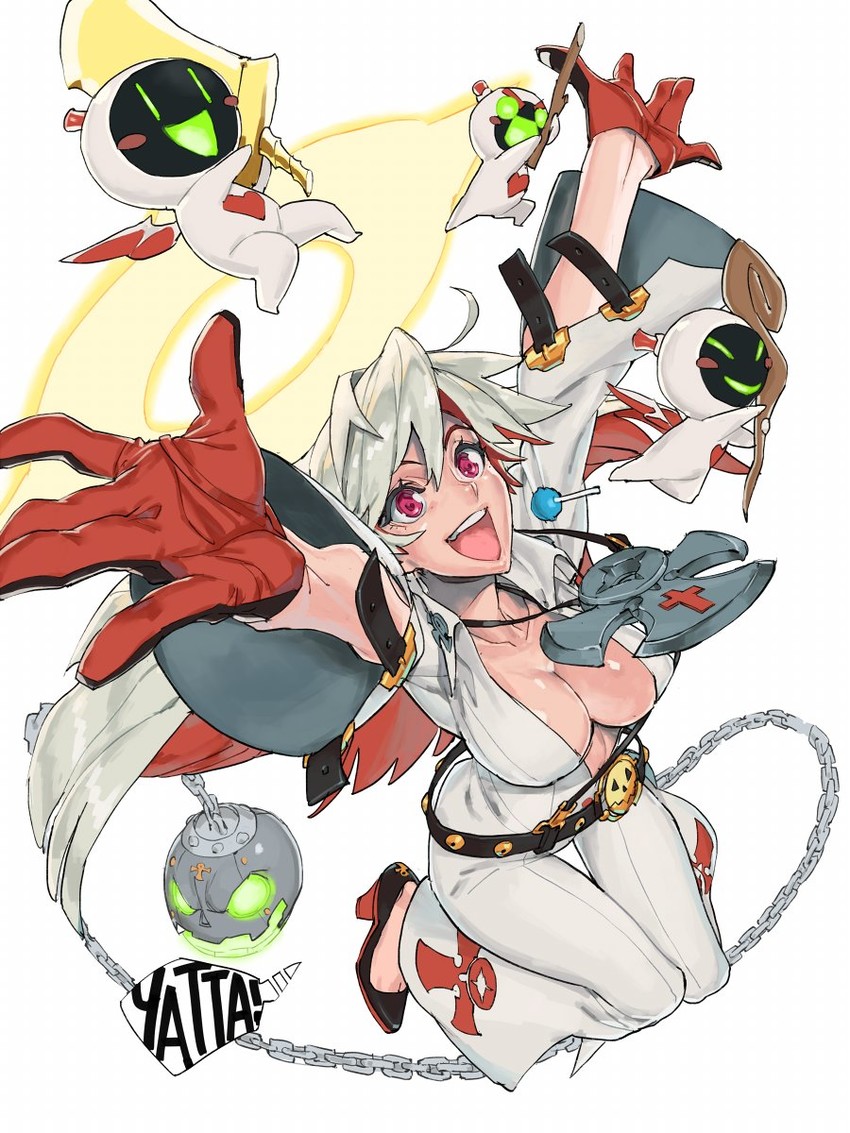 jack-o' valentine, knight servant, magician servant, and lancer servant (guilty gear and 1 more) drawn by hesuke