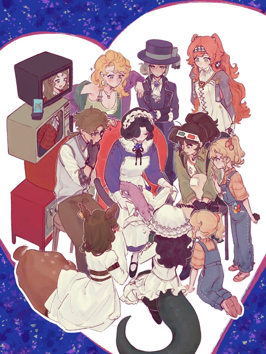 vertin, sonetto, jessica, tuesday, anjo nala, and 5 more (reverse:1999) drawn by needtobeleashed