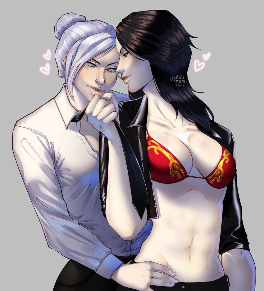 cinder fall and winter schnee (rwby) drawn by riicemochii