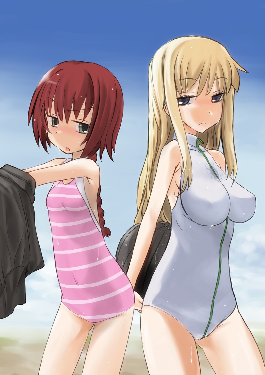 suou pavlichenko and tanya (darker than black) drawn by nabeyu