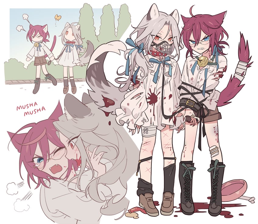 saegusa ibara and ran nagisa (ensemble stars!) drawn by meremero
