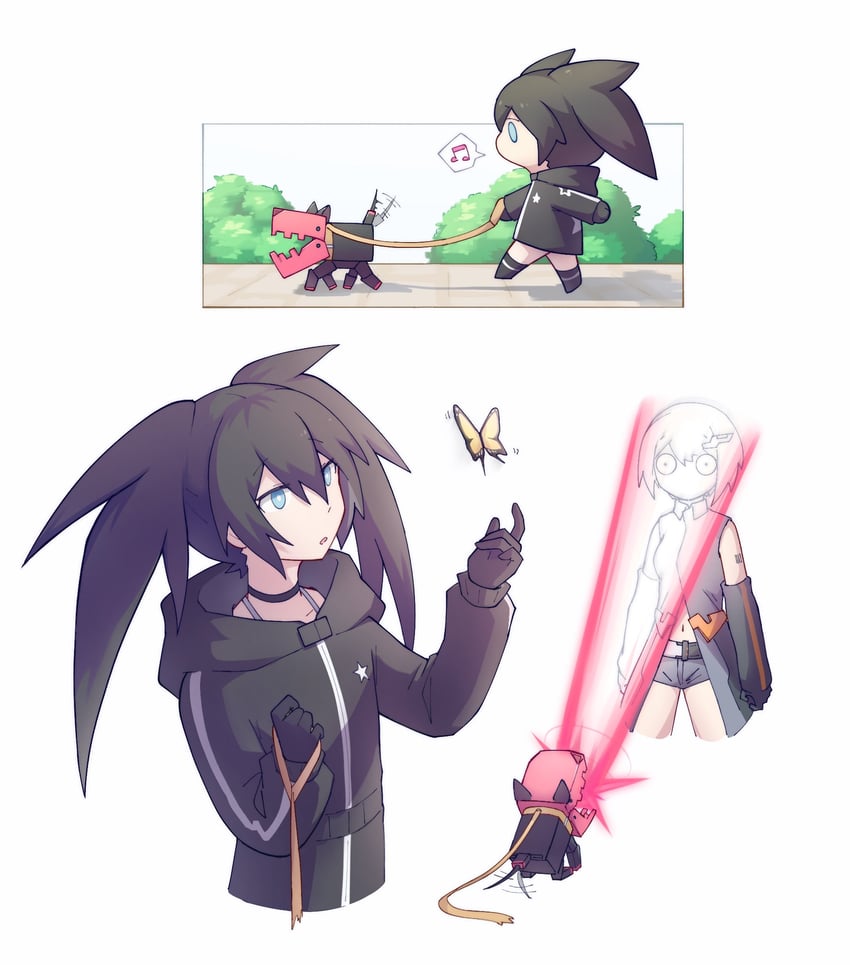 black rock shooter and nana (black rock shooter) drawn by mehyuew39