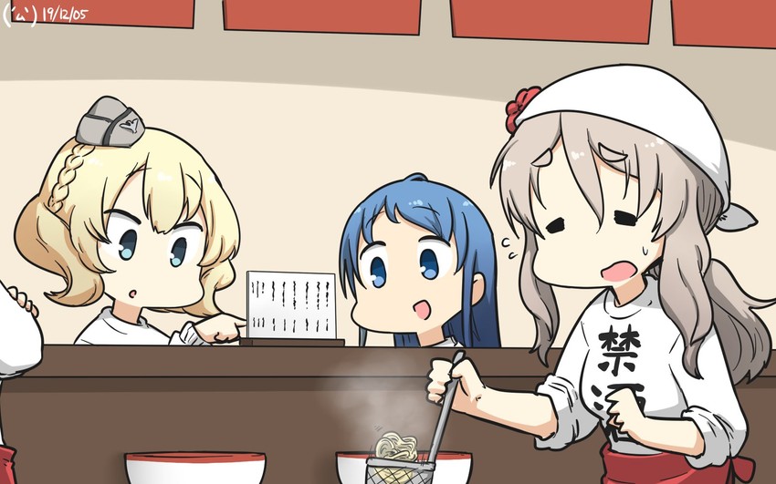 samidare, pola, and colorado (kantai collection) drawn by hamu_koutarou