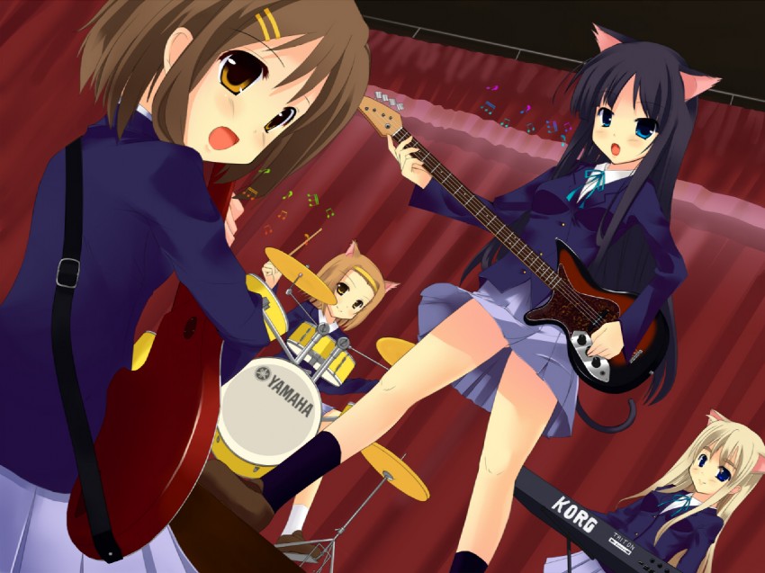 akiyama mio, hirasawa yui, tainaka ritsu, and kotobuki tsumugi (k-on!) drawn by arisu