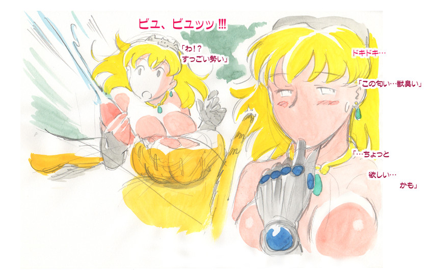 elina and captain of the royal guard elina (queen's blade) drawn by caracol