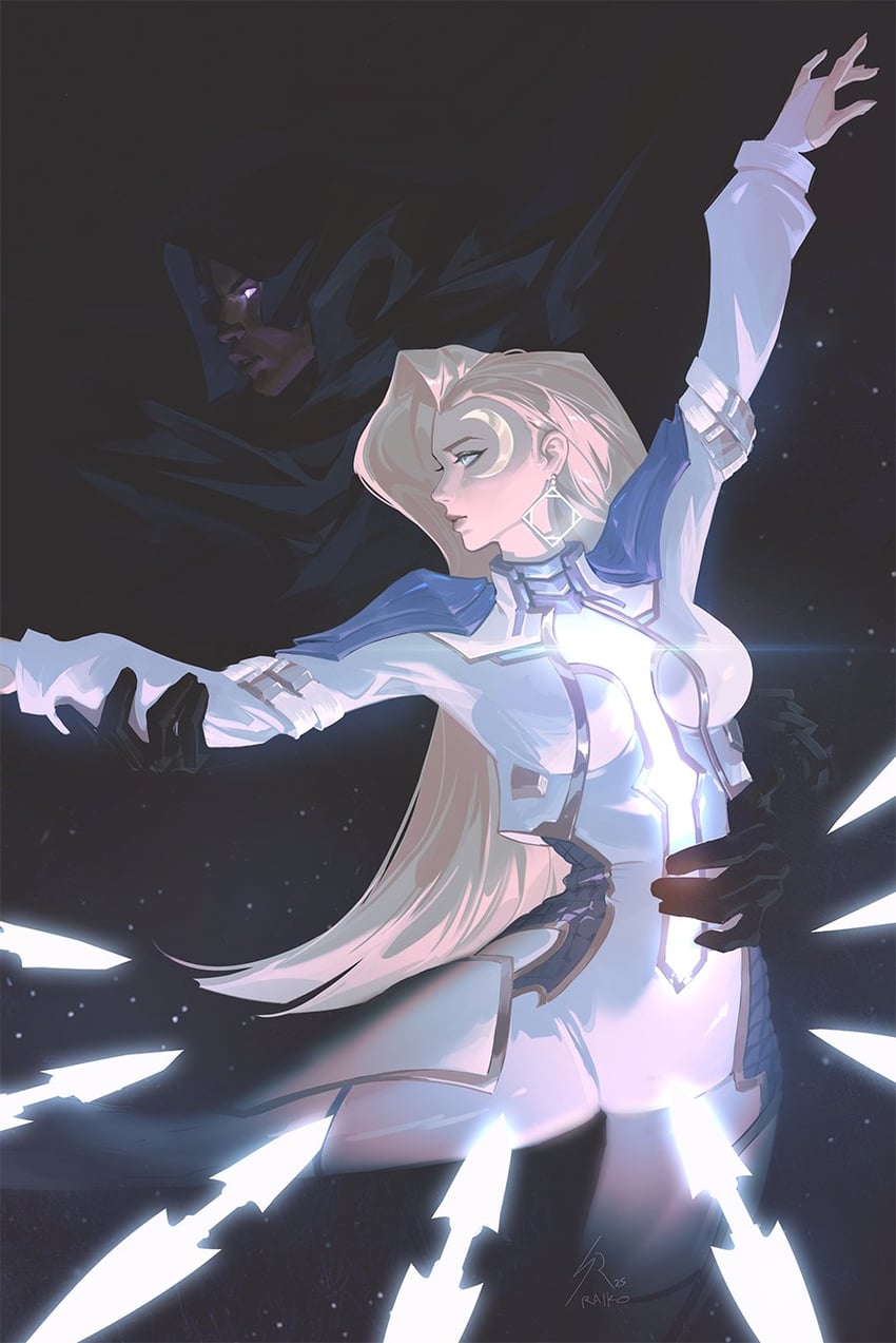 dagger and cloak (marvel and 1 more) drawn by raikoart