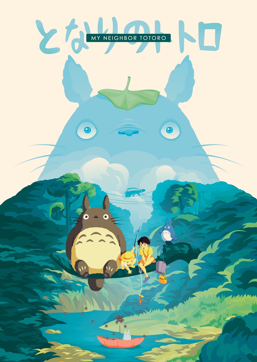 totoro, kusakabe satsuki, susuwatari, kusakabe mei, chibi totoro, and 2 more (studio ghibli and 1 more) drawn by joseph_k_r