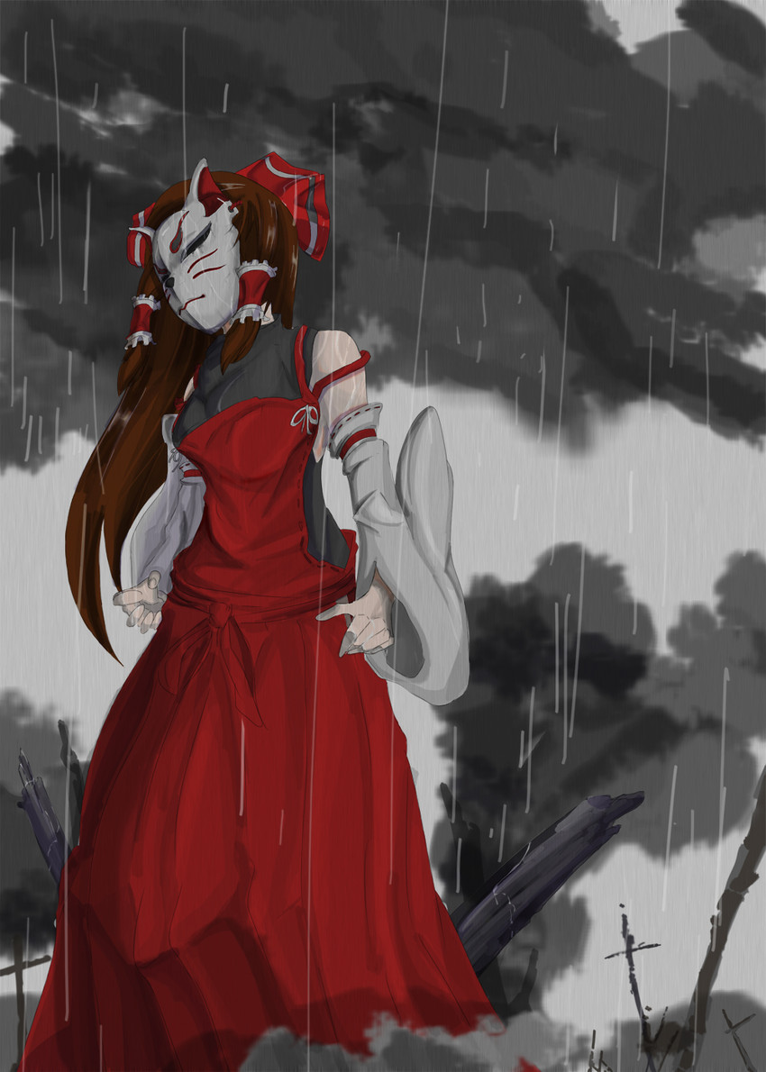 sendai hakurei no miko (touhou and 1 more) drawn by rainbow_cats