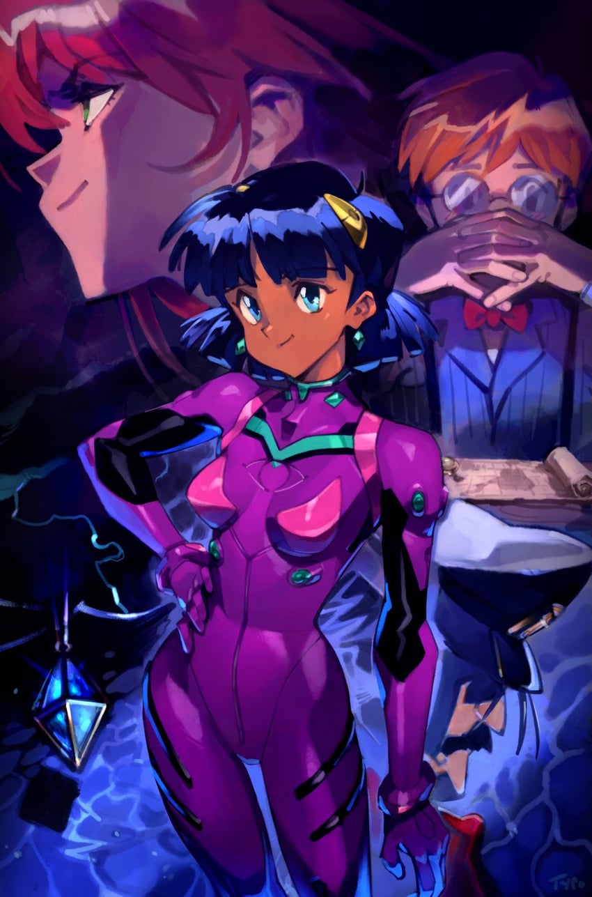 nadia la arwall, jean roque lartigue, nemo, and grandis granva (neon genesis evangelion and 2 more) drawn by optionaltypo