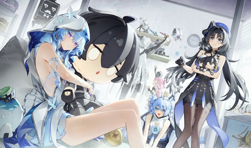 rover, female rover, male rover, camellya, shorekeeper, and 8 more (wuthering waves) drawn by dl_(dl_6ix)