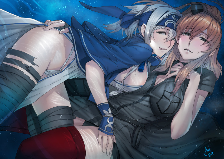 saratoga, kamoi, and saratoga mk ii (kantai collection) drawn by asdj
