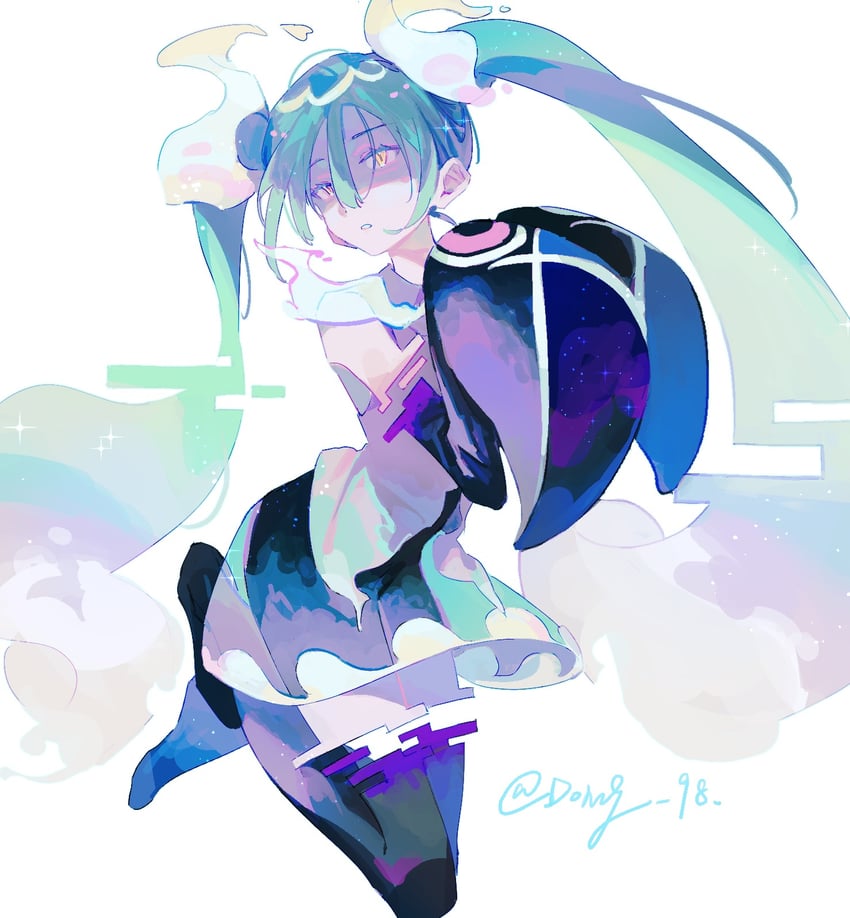 hatsune miku and ghost miku (pokemon and 2 more) drawn by dong_98
