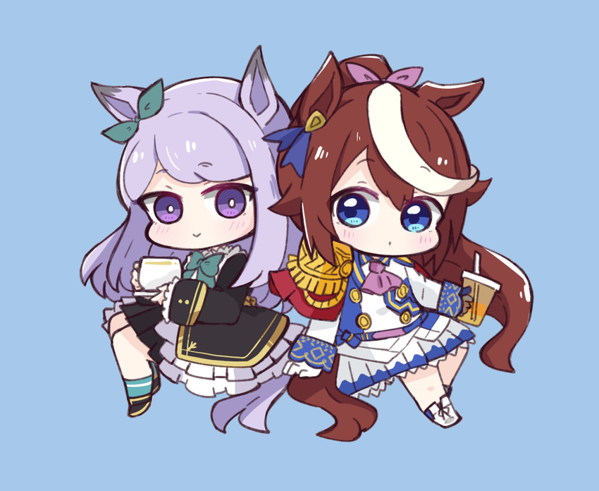 mejiro mcqueen and tokai teio (umamusume) drawn by nozo_(hitomiz)