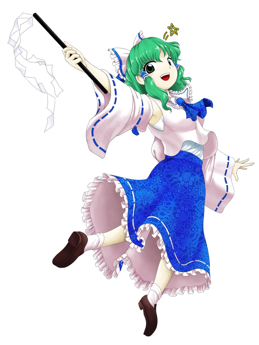 hakurei reimu and kochiya sanae (touhou) drawn by parasite_oyatsu