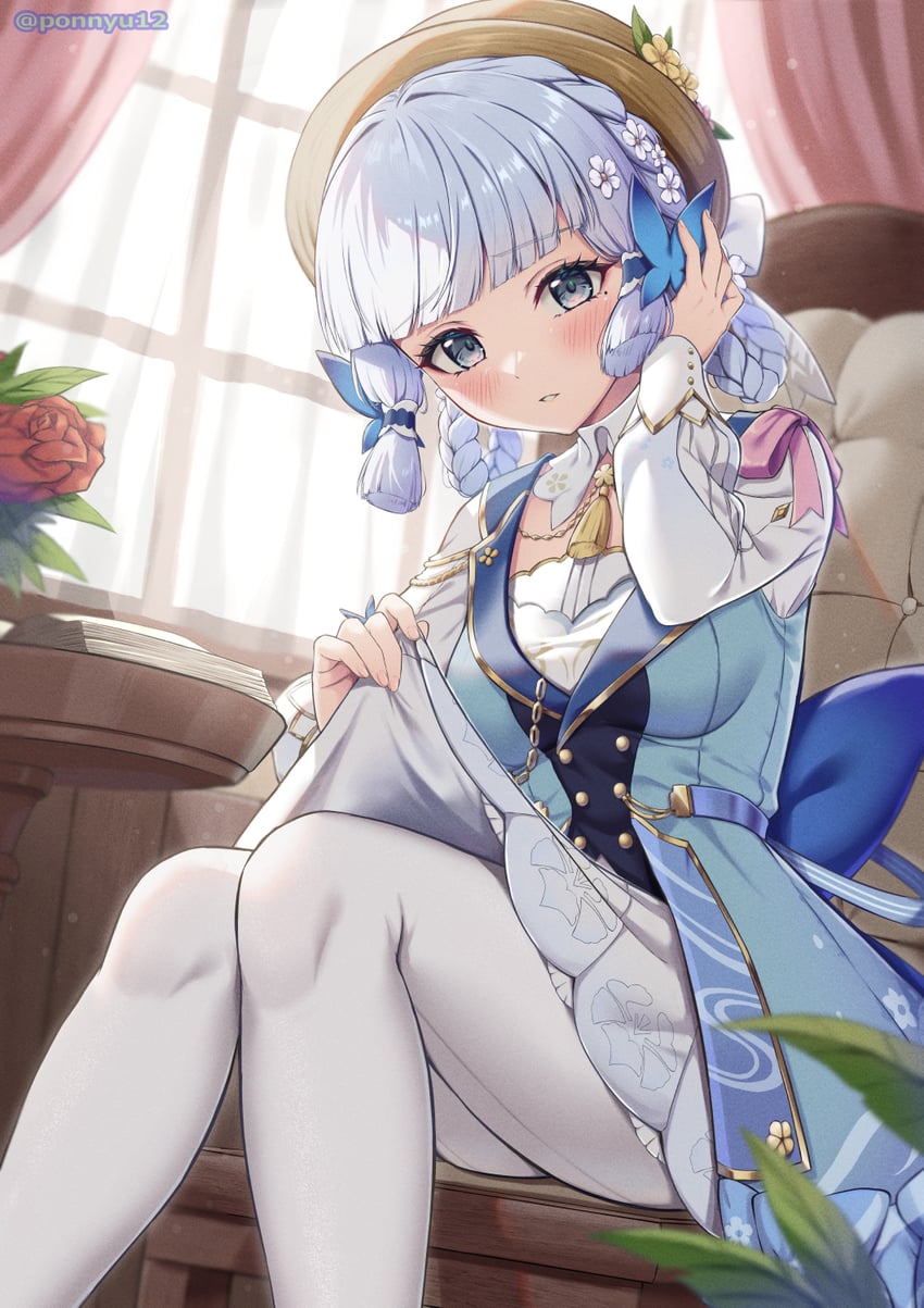 kamisato ayaka (genshin impact) drawn by ponnyu12