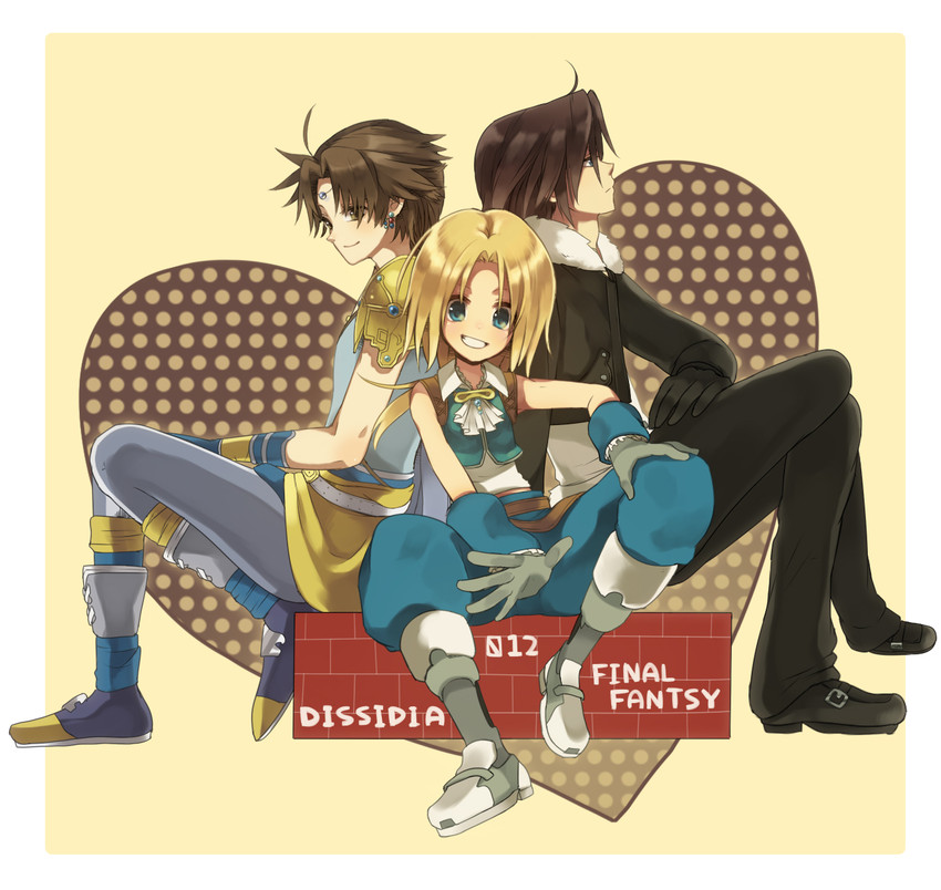 squall leonhart, zidane tribal, and bartz klauser (final fantasy and 4 more) drawn by hiyo_kiki