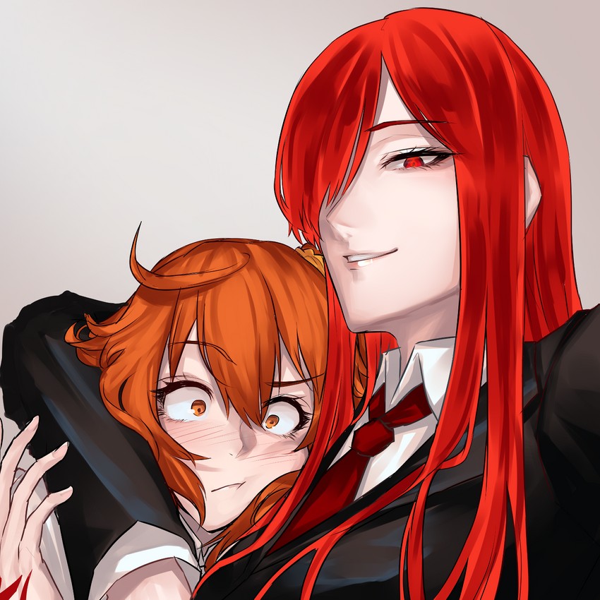 fujimaru ritsuka and oda nobunaga (fate and 1 more) drawn by joki_yoh