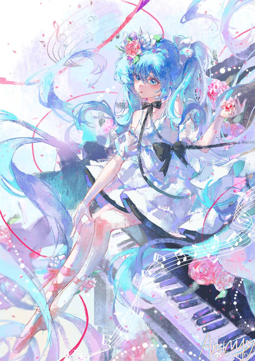 hatsune miku (vocaloid and 1 more) drawn by antry_tange