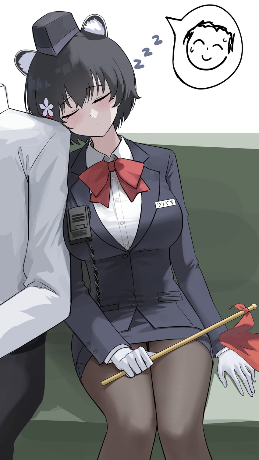 sensei, doodle sensei, and tsubaki (blue archive) drawn by takkun0926