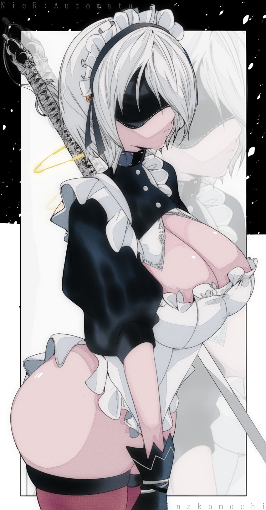 2b (nier and 1 more) drawn by kinakomochi_(user_vedc2333)