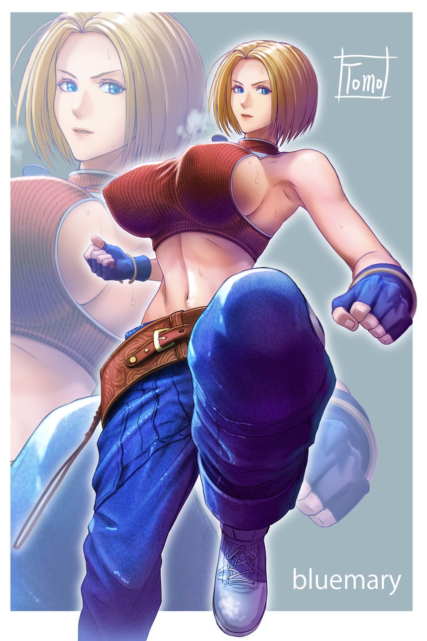 blue mary (the king of fighters and 1 more) drawn by tomo_eokaiteru