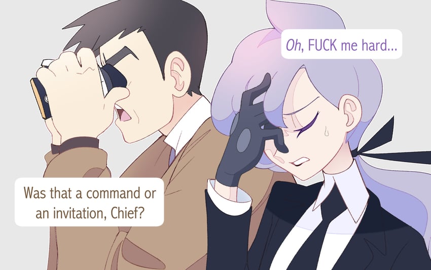 anabel and looker (pokemon and 1 more) drawn by vergolophus