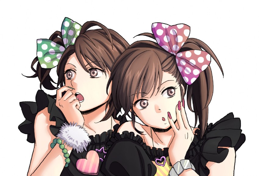 futami mami and futami ami (idolmaster and 1 more) drawn by fukimin