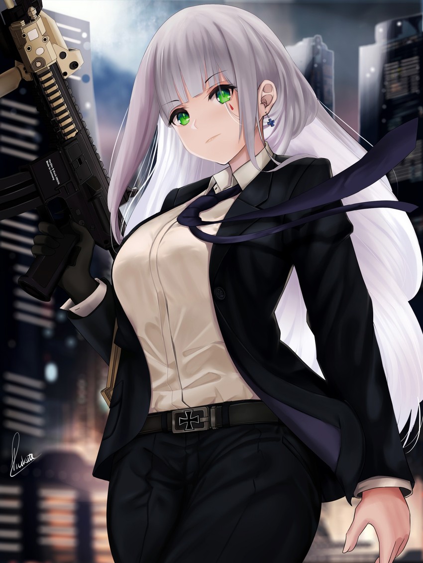 hk416 (girls' frontline) drawn by piukute062