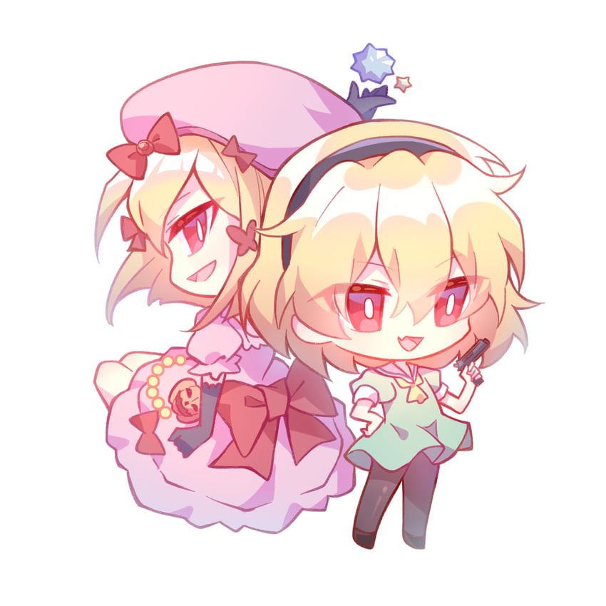 houjou satoko and lambdadelta (higurashi no naku koro ni and 2 more) drawn by shenju_bing_hui