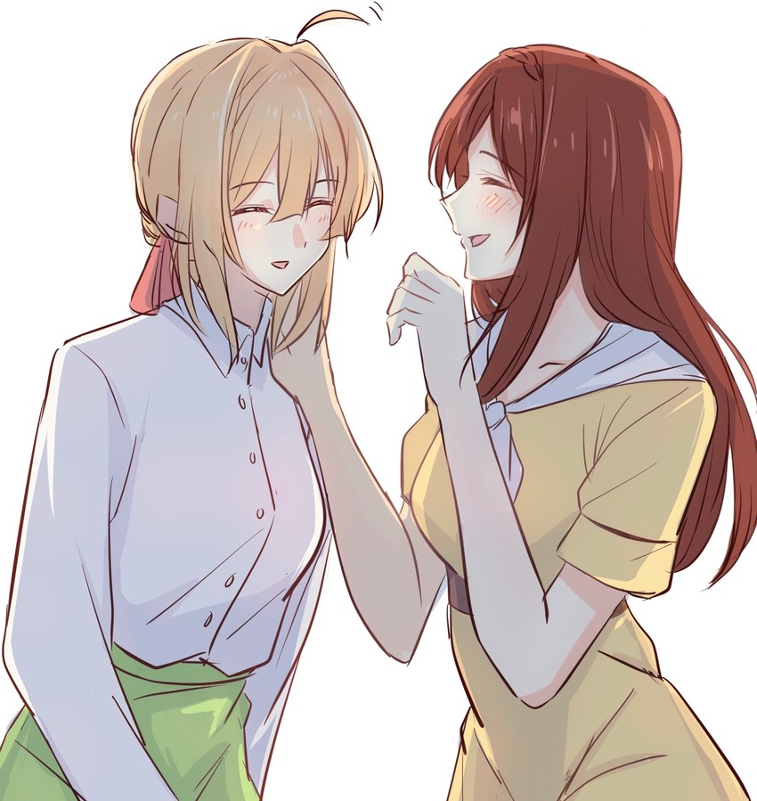violet evergarden and luculia marlborough (violet evergarden) drawn by shin_(shinshan427)