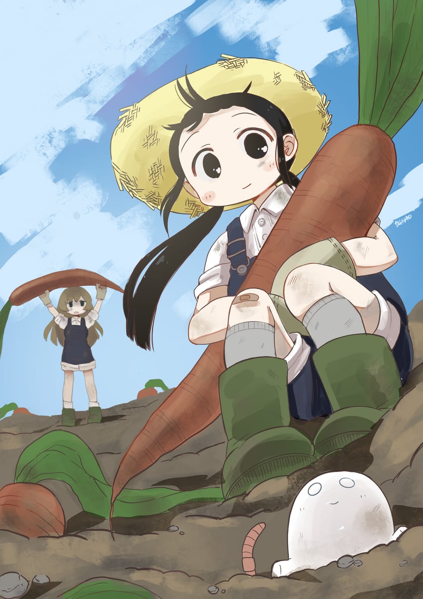 chito, yuuri, and nuko (shoujo shuumatsu ryokou) drawn by sun_visor_(mata69)